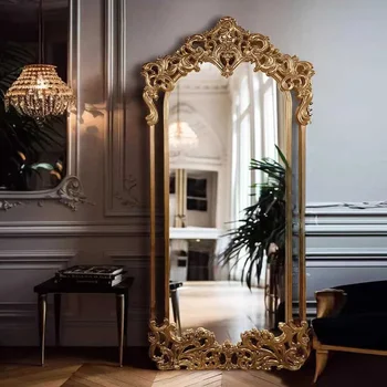 Large Nordic Quality Mirror Designer Girls Gold House Bedroom Wall Mirrors Full Body Floor Luxury Espejo Home Decorations