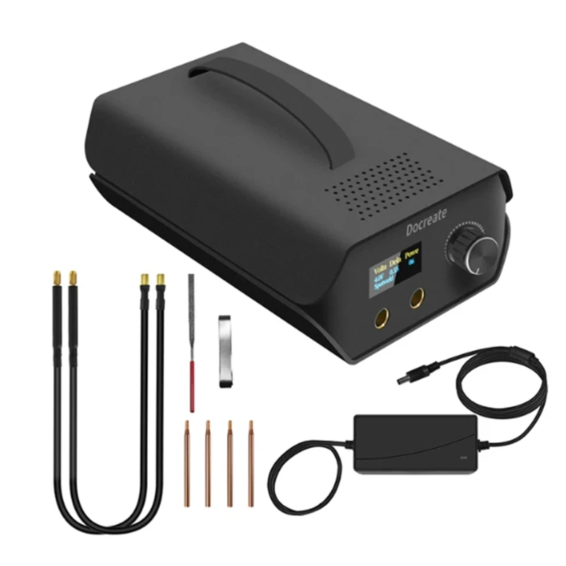 

Docreate Portable Farad Capacitor Spot Welder Lithium Battery Welder Household Welding Double Pulse Solder 0.3Mm Nickel