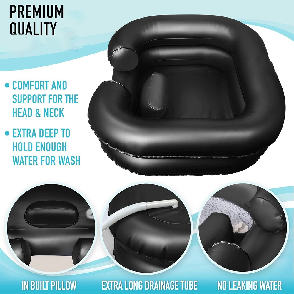 Hair Washing Basin Inflatable Shampoo Basin-Portable Shampoo Bowl, Hair Wash Tub for Dreadlocks and at Home Sink Washing