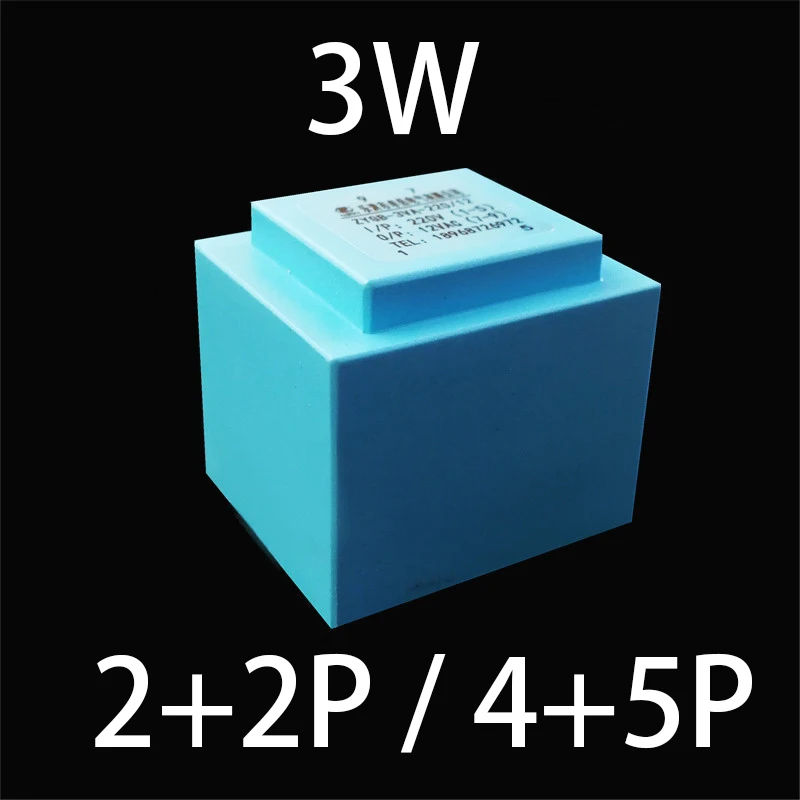 Pequeno Selado Plug na Placa do Pwb Mais + Pinos 6p 9p Transformador Encapsulado da Frequência de Potência Ei35 3w 3va ac 220v a 6v 9v 12v 24v