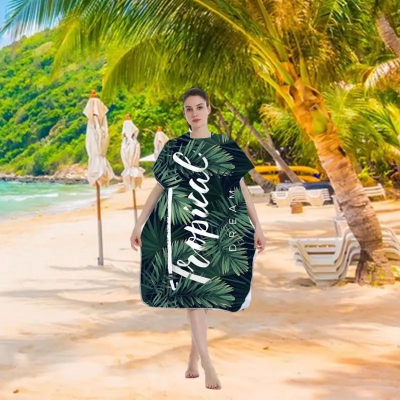 Poncho de Surf à Capuche Serviettes à Langer à Séchage Rapide Peignoir