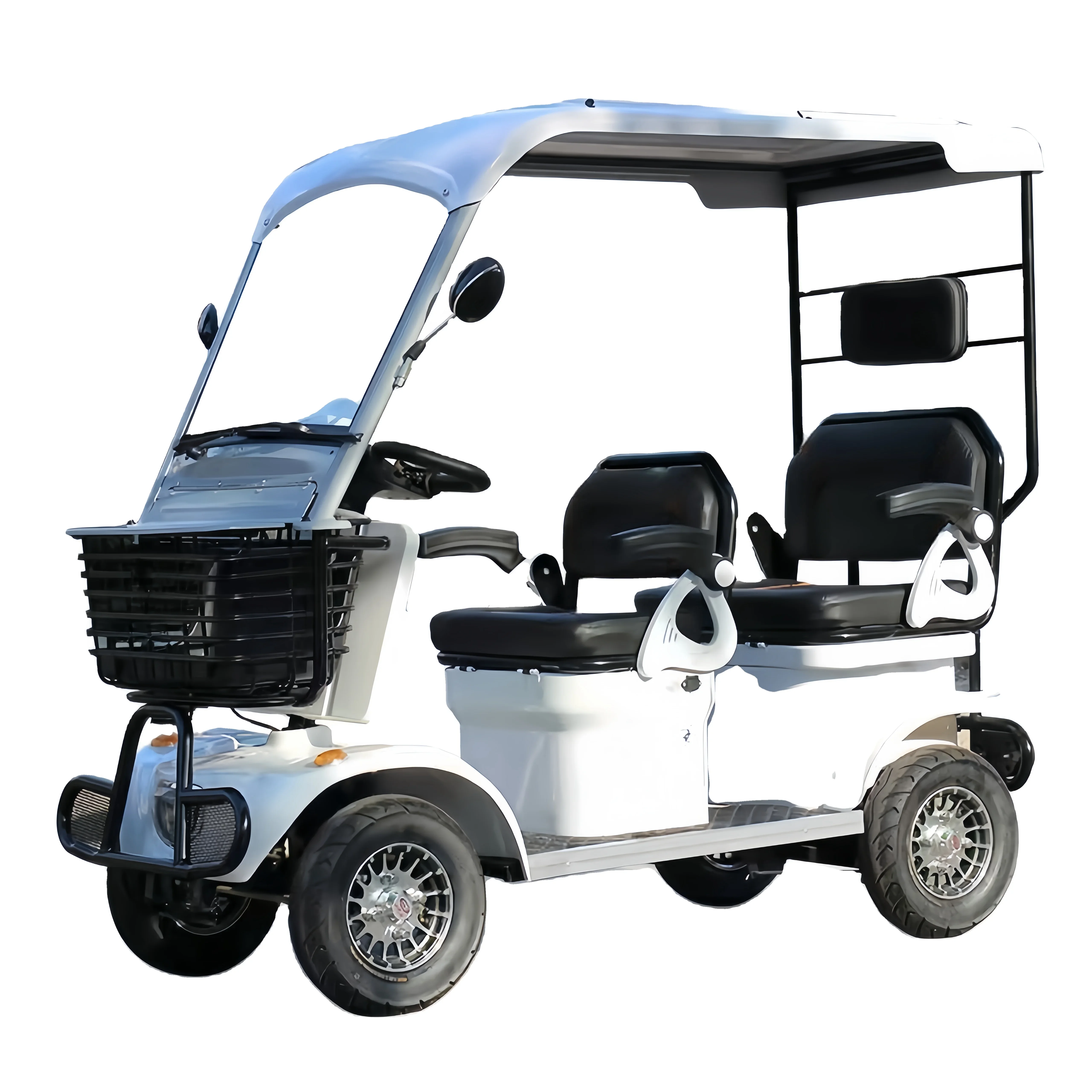 800W 4-wheel Electric Tricycles Adults Open Body Passenger Tricycle Electric Pedal Assist Commute Leisure Comfortable 4-wheel