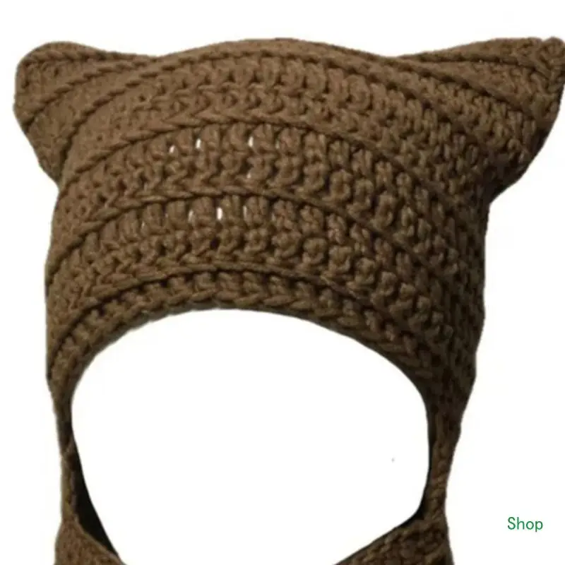 

Dropship CatEar Devil Horn Balaclavas SkiMask Little Devil Hat CatEar Balaclavas