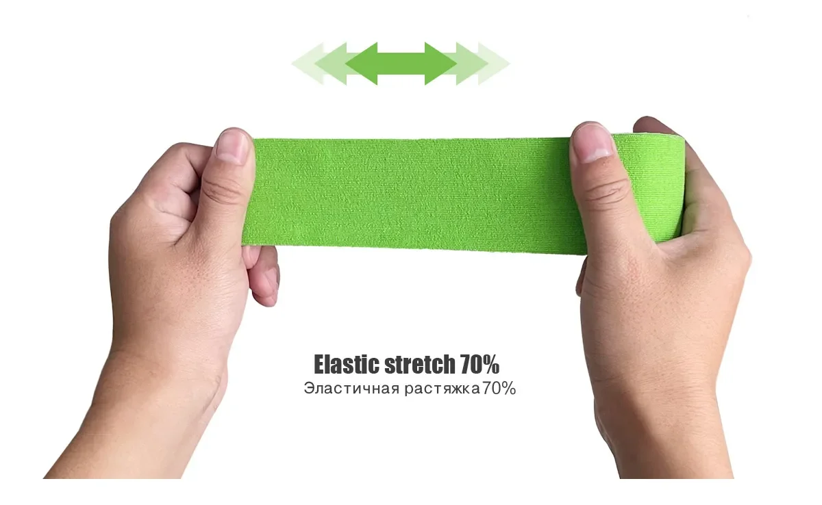 1/4 stücke Kinesio Elastische Bandage Knie Pad Bandage Kinematische Unterstützung Pad Locking Motion Selbst-Kleber Venda Kinesiotape Verband – Detail 3