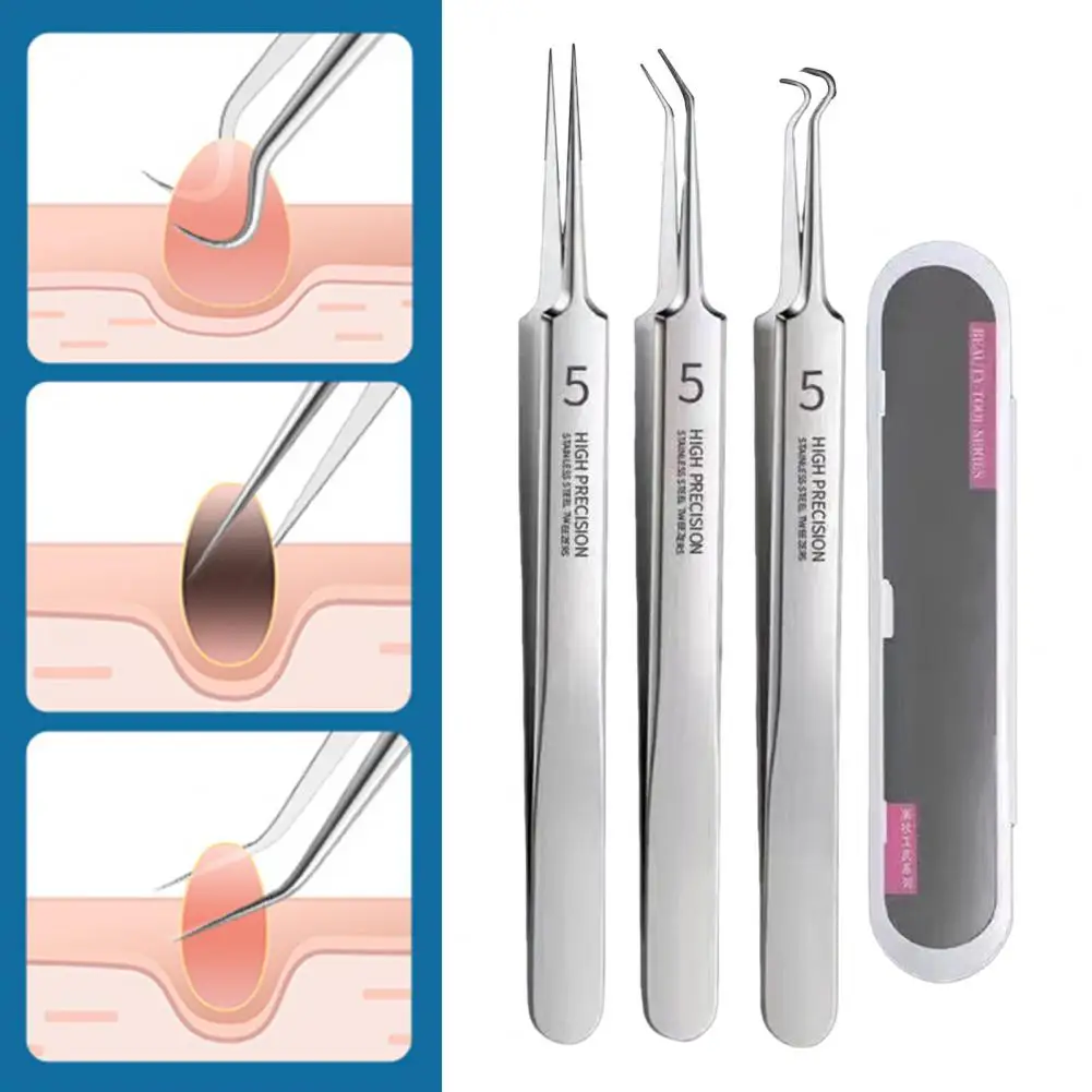 Professional Blackhead Remover Kit Blackhead Extractor Set Professional Remover Tweezers for Healthy for Complexion