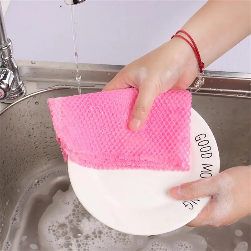 

Innovative Dish Cleaning Cloths Washing Net Cloths Rapid Dry Scourer Mesh Washing Cloths Kitchen Cleaning Tool Cleaning Cloths