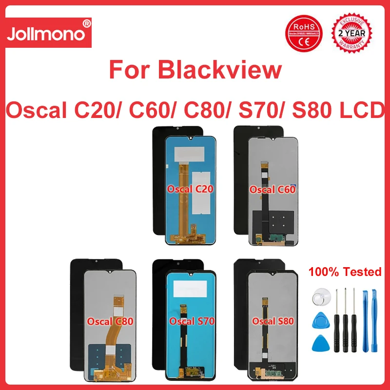

For Blackview OSCAL S60 Pro S80 LCD Display For Blackview Oscal C20 S70 Pro C60 C70 C80 LCD Display Touch Screen Repair