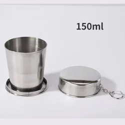 Collapsible Stainless Steel Cup for Camping and Outdoor Use (150ml-Style 1)