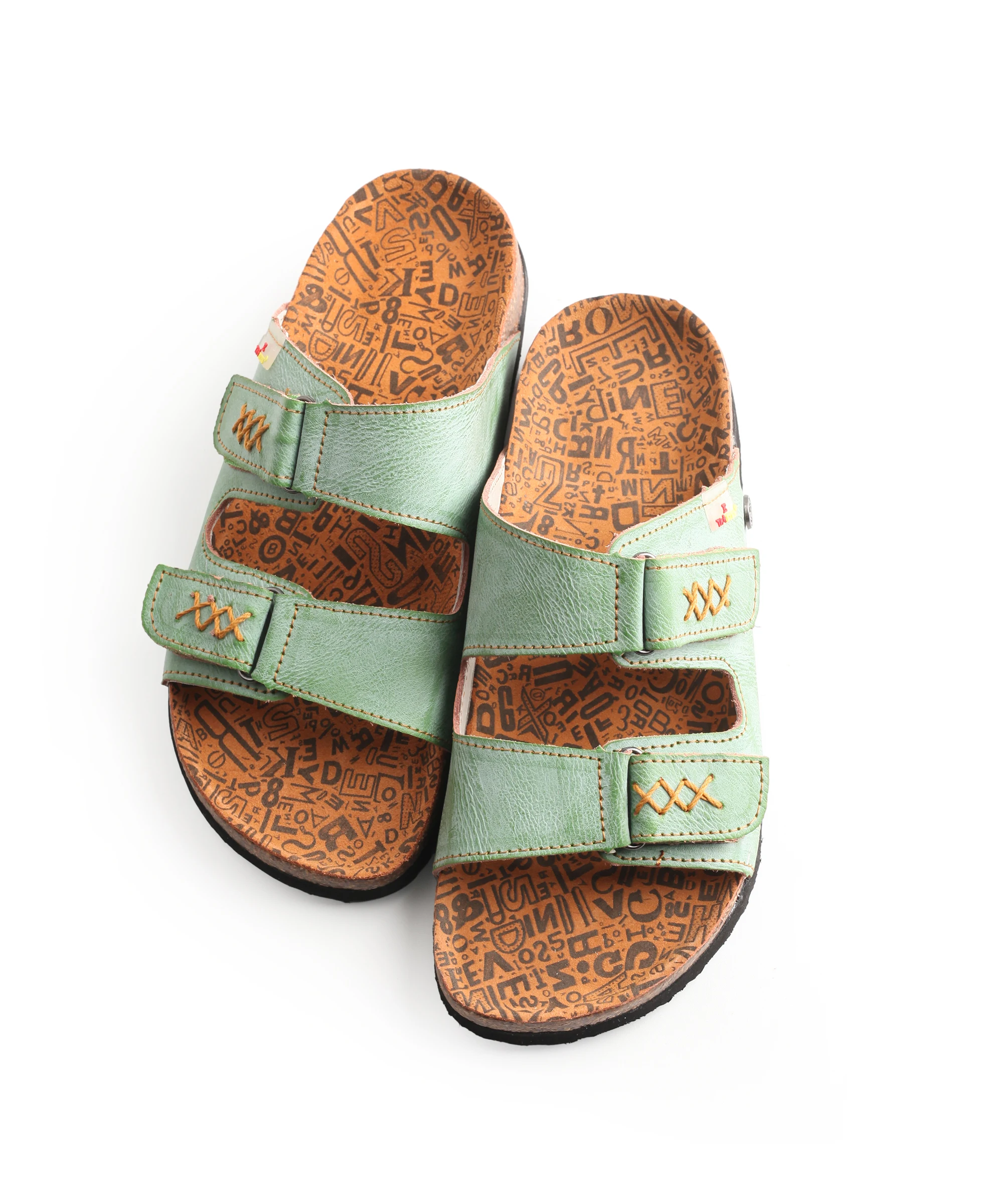 

TMA EYES Summer Popular Two-piece Handmade Genuine Leather Women's Sandals