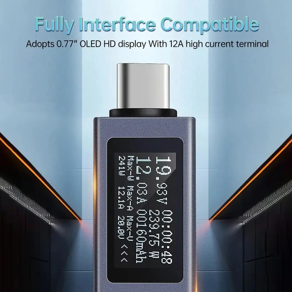 

USB Type-c для зарядки, поддерживает 12 а вольтметр, измеритель мощности Pd N3r2