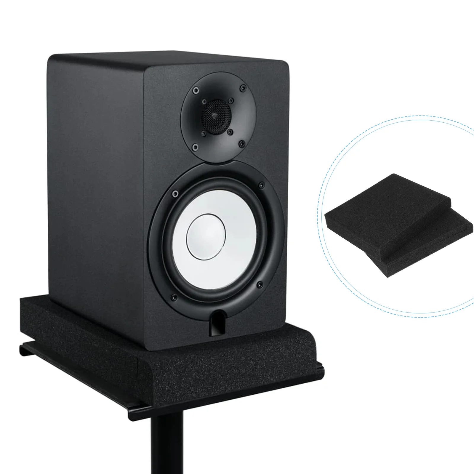 

2 Pcs Cushion Speaker Foams Pad for Isolation Gadget Mat Small Accessory Supply