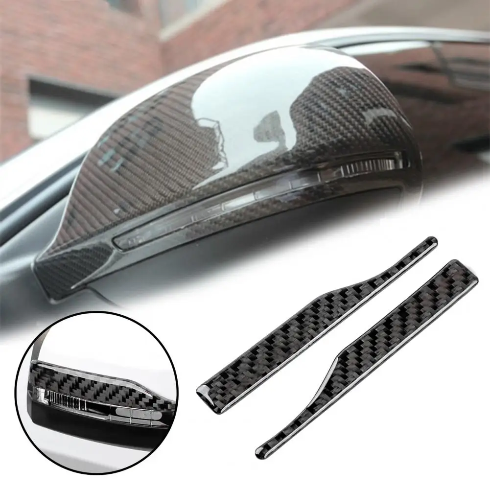 

Sticker 2Pcs Car Anti-collision Strip Carbon Fiber Rearview Mirror Anti-rub Trim for Audi A4L A6L A5 Q2L