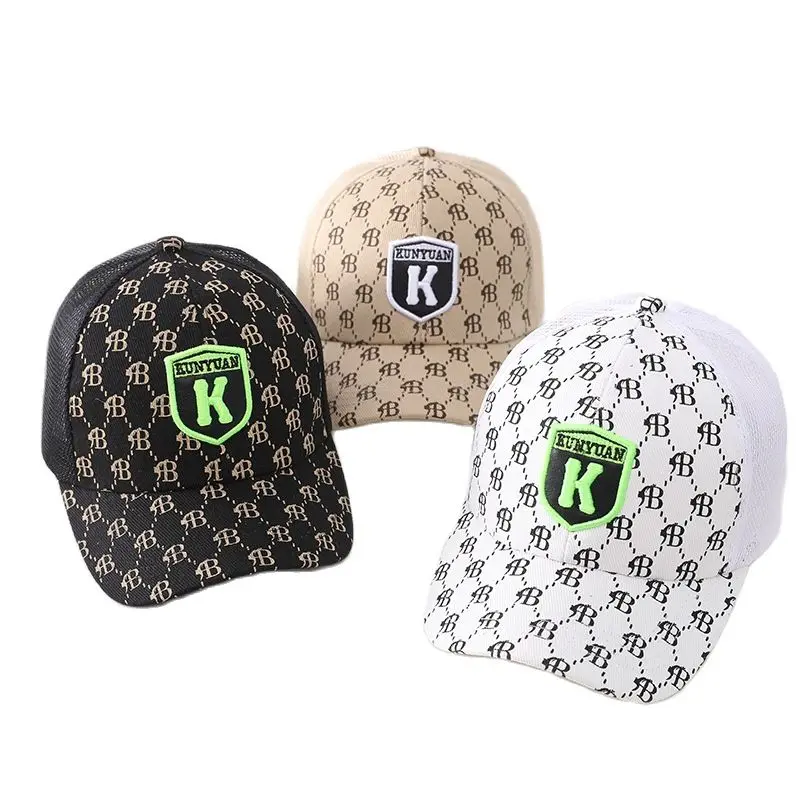 

Baby kids boy solid printed trucker hat Summer Girls children breathable sports hat Letter leisure travel cycling Baseball caps