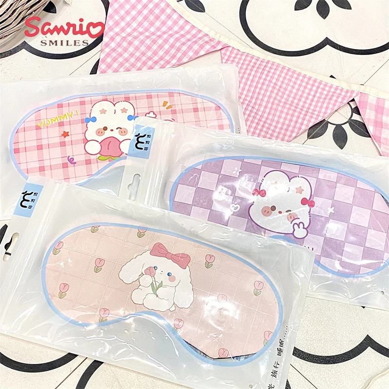 

New Style Kawaii Sanrio Cinnamoroll Anime Cute Light-Shielding and Breathable Ice Mask To Relieve Eye Fatigue Gifts Toy for Girl