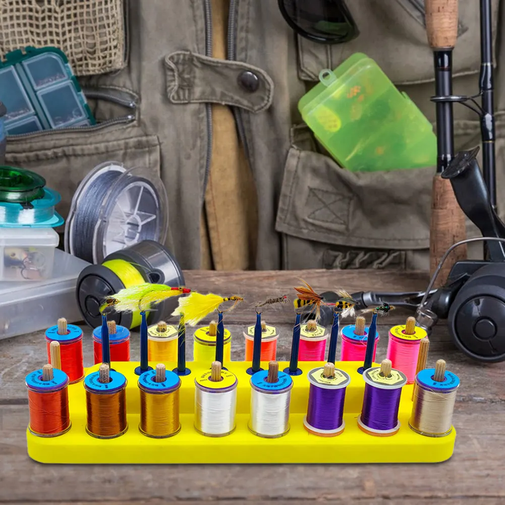 Fly Tying Thread Spool Stand 2 In 1 Fly Tying Tool Caddy Fly Tying Storage Rack for Lure Fly Fishing
