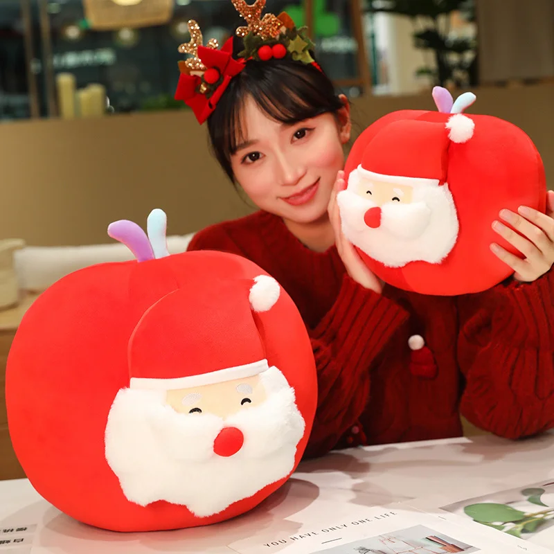 New Year Santa Claus Plush Doll Kawaii Santa Claus Apples Stuffed Home Christmas Decoration Stuffed Toys Holiday Gifts 5