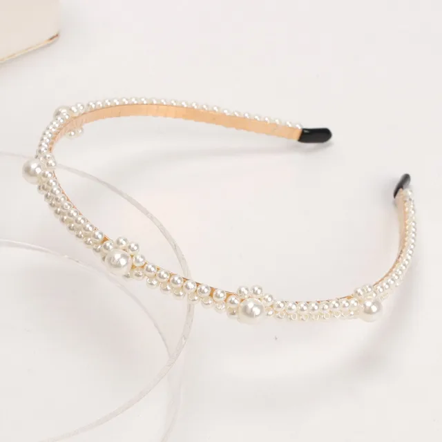 Fashion Pearl Non-Slip Rhinestone Hairbands Elastic Flower Women Hair Hoop Bands Headband Bezel Girls Hair Accessories Headdress h