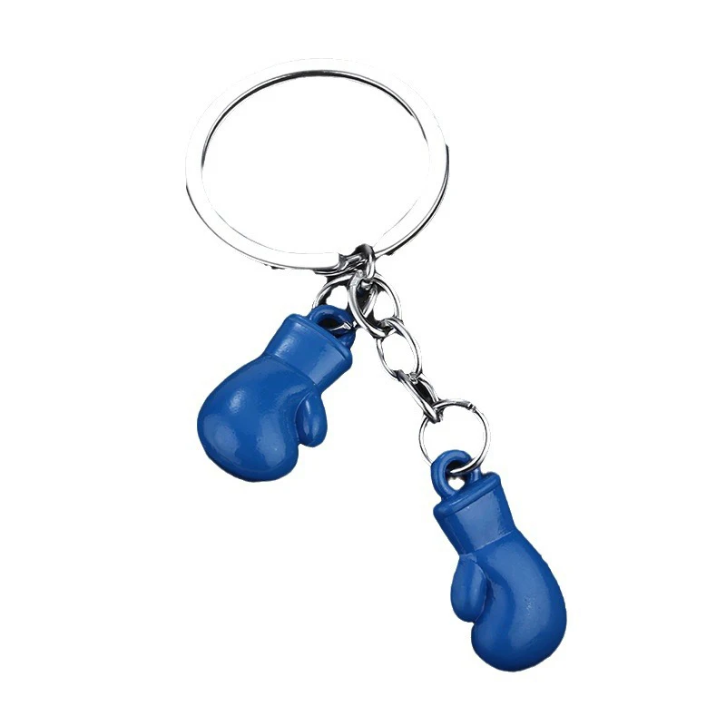 Einzigartige Box handschuhe Schlüssel anhänger Simulation Fitness geräte Anhänger personal isierte Schlüssel ring für Männer Frauen Paar Autos chl üssel Anhänger – Detail 12