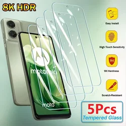 5 - Pack Premium Tempered Glass Screen Protector Film - 5Pcs Tempered Glass (Moto G 2024)
