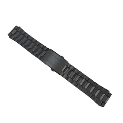 Premium 22mm Titanium Metal Watch Strap Bracelet - Universal Fit for Universal 22mm (Black)