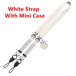 Adjustable Leather Camera Shoulder and Neck Strap - Universal Fit (StrapBag White)