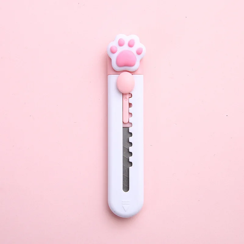 Cute Cat Paw Cloud Star Portable Utility Knife Wrapping Box Paper Envelope Cutter Pocket Letter Opener School Blade Stationery utility knife paper cutter mail opener unboxing knife pocket folding knife craft cutting knife