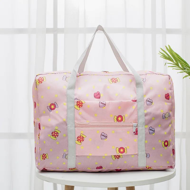 Printed Travel Bag Women Large Capacity Luggage Bag For Travel Clothing Weekend Organizer Unisex Foldable Duffel Storage