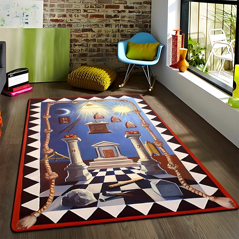 Masonic Illuminati Printed Pattern Rug Baby Play Crawl Floor Mat Living Room Carpet Teen Bedroom Decor Carpet Mat Children floor mat