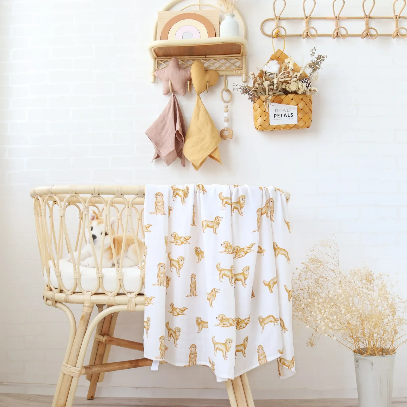 Bamboo Baby Blankets Newborn Golden Retriever Printed Couvertures Et Langes Muslin Swaddle Cotton New Born Infant Receiving Wrap cotton muslin blanket,cotton blanket,swaddle blanket,cotton swaddle,cotton gauze blanket
