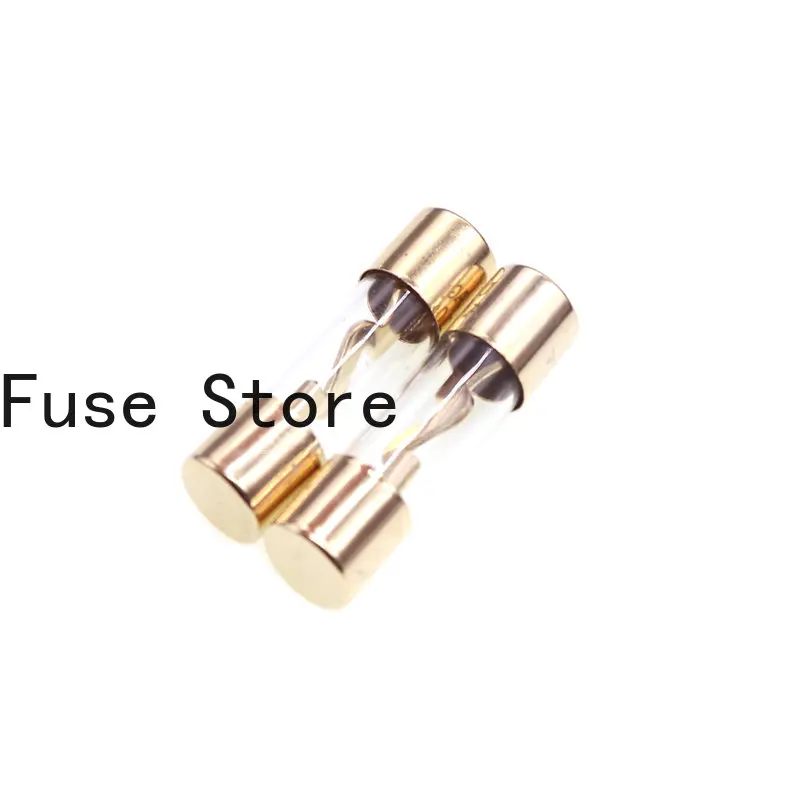 

5PCS 5AG Explosion-proof Glass Fuse Tube Gold-plated Tubular 10 * 38mm 60A 32V