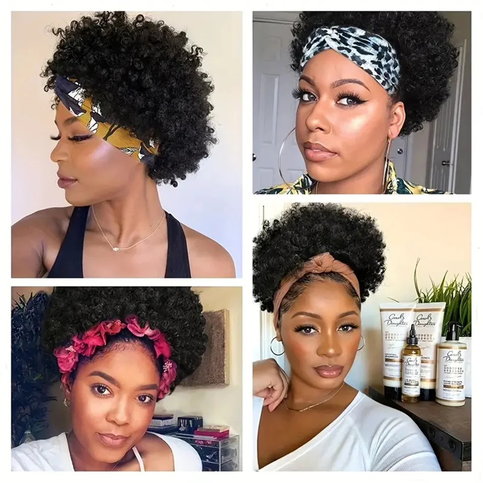 Brazilian Human Hair Bundles Afro Kinky Curly Bundles Human Hair Weaveing Remy Extension For Women 8-22 Inch Natural Color
