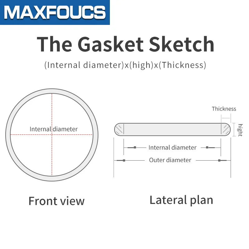 Red Gasket O-Ring for Watch Case Back Repair, 0.6mm Thick, 25-34.5mm Diameter, 1 Piece
