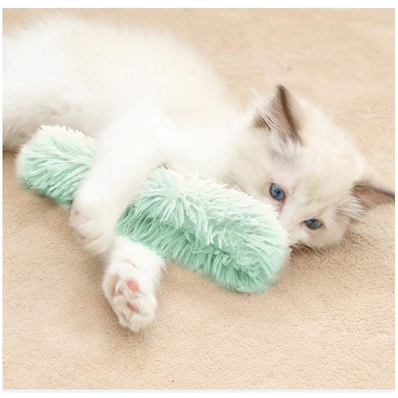 

Cat Toys Plush Pillows Containing Catnip Rattle Paper Cat Throw Pillows Bite Resistant Play Vocal Toys to Increase Cat Interest