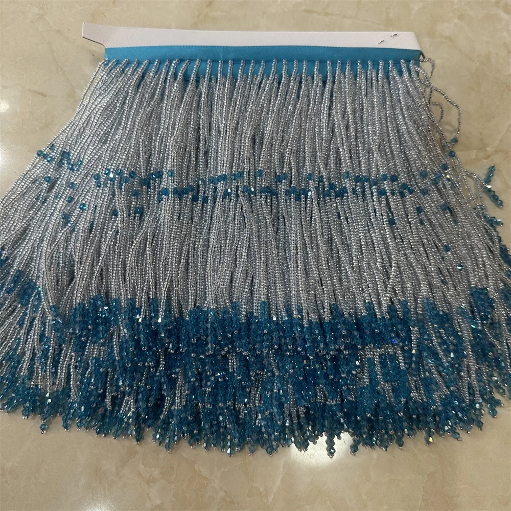 

5meters more colors 15cm Seed Fringe with bead Lamp Costume Trim Crafts DIY