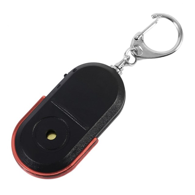 Whistle Key Finder Flashing Beeping Sound Control Alarm Anti-Lost Key Locator Finder Tracker with Key Ring