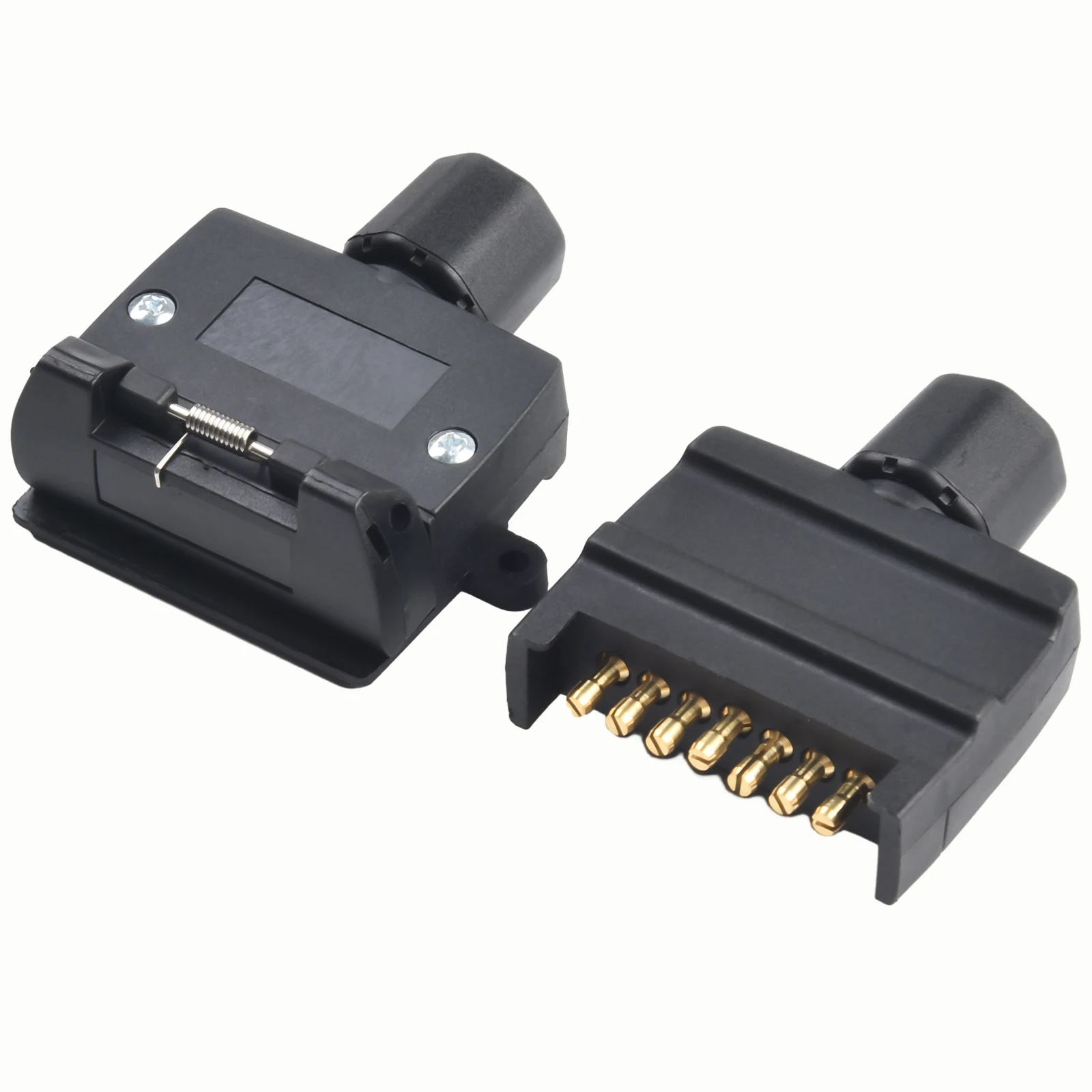 7 Pin Flat Trailer Plug Male & Female Socket Sets Caravan Boat Adaptor Connector Automobiles Parts Trailer Accessories