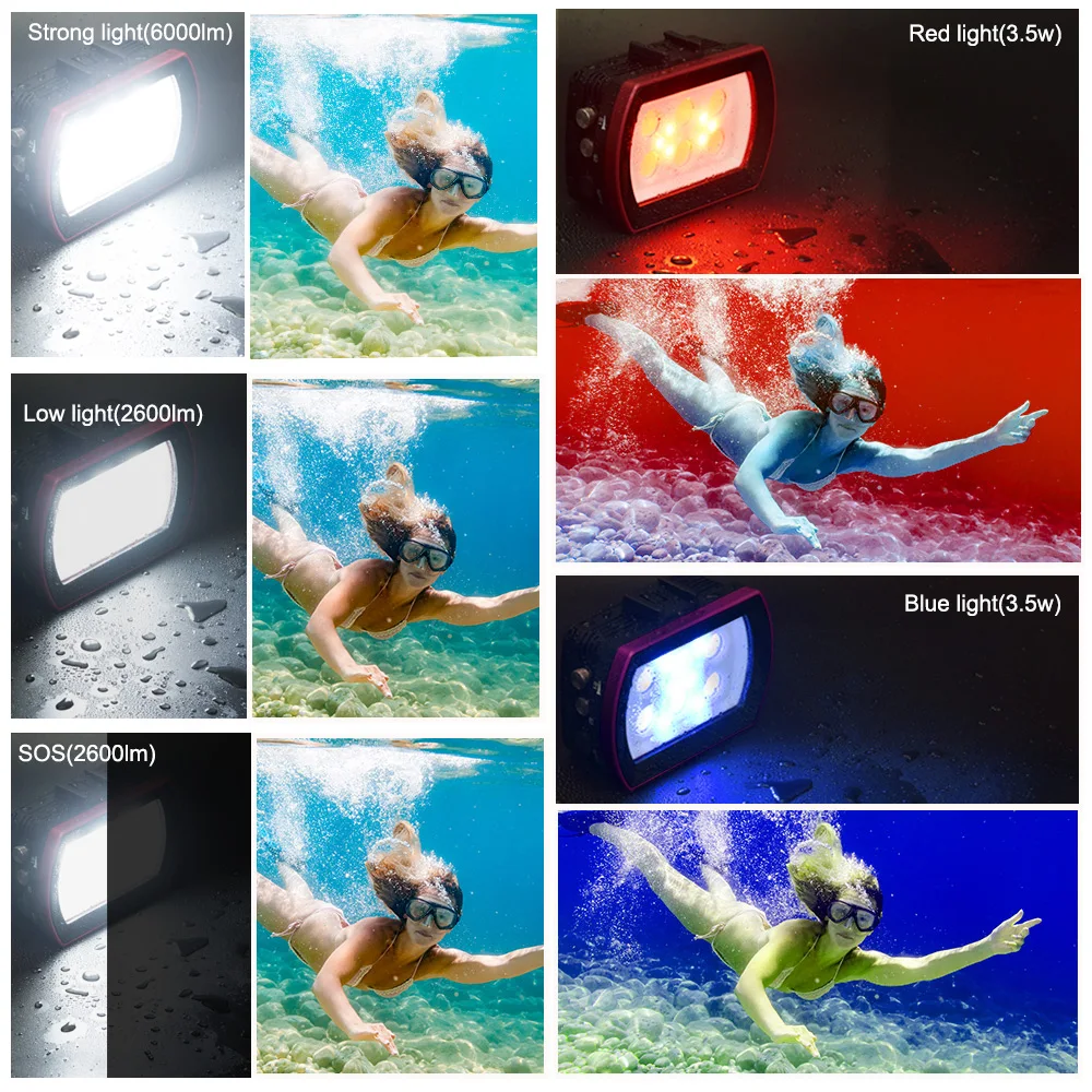 Seafrogs Aluminum LED Diving Light 7000-7500K Underwater Photography Lamp For Underwater Photography And  Outdoor Activities 3