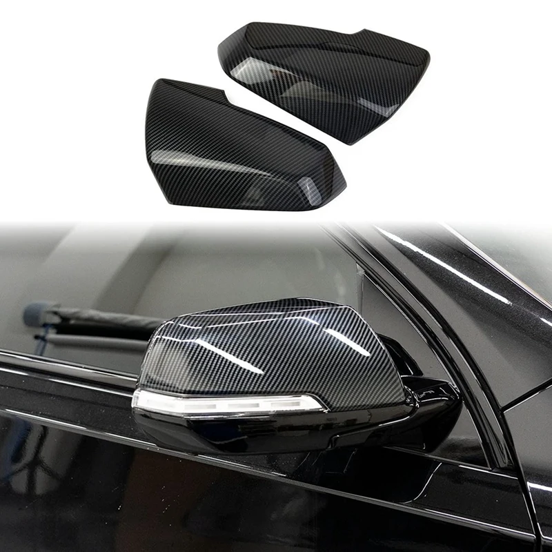 

For Chevrolet Traverse 2018-2023 Car Rearview Cover Side Mirror Cover Cap Trim Carbon Fiber Spare Parts Accessories