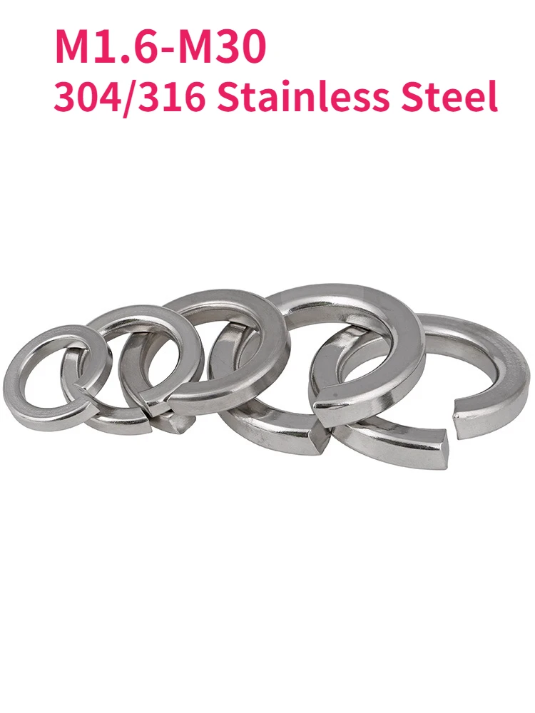 M1.6M30 304/316 Stainless Steel Spring Washer Split Lock Washer