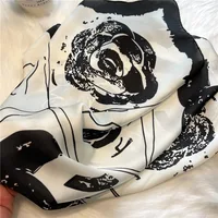 2024 Fashion Luxury Brand 70cm Silk Square Scarf Women Satin Neck Tie Female Hair Bandana Headkerchief Shawl Wrap Hijab Echarpe 4