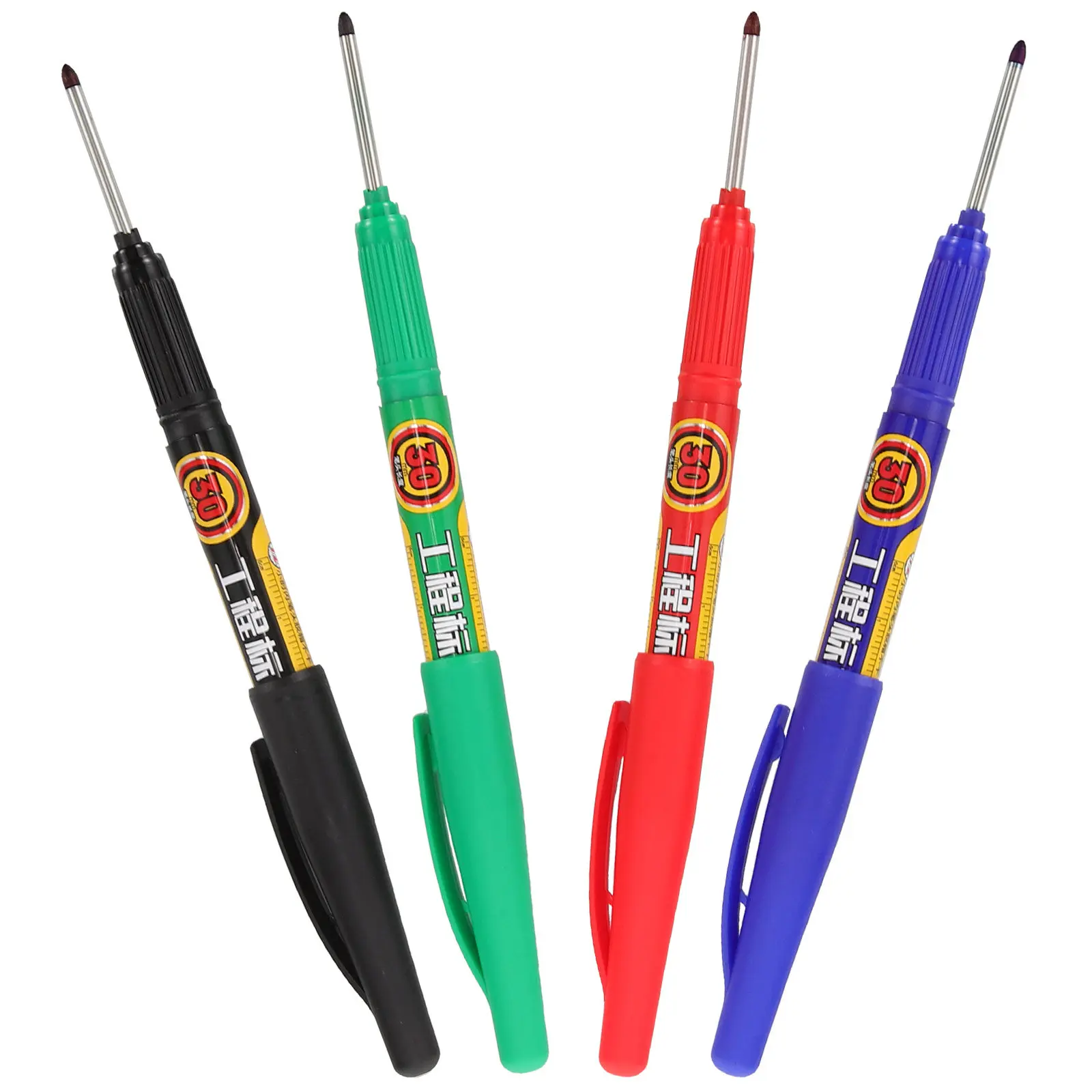 4Pcs 다기능 마킹 펜 가구 드릴링 램프 베이스 하드웨어 자동차 제조용 긴 팁 딥홀 마커