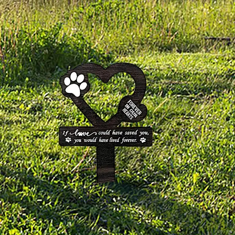 Pet Memorial Graves Markers Memorial Garden Cemetery Yard Decoration Dog Grave Stake Pet Loss Plaques Outdoors pet memorial stones