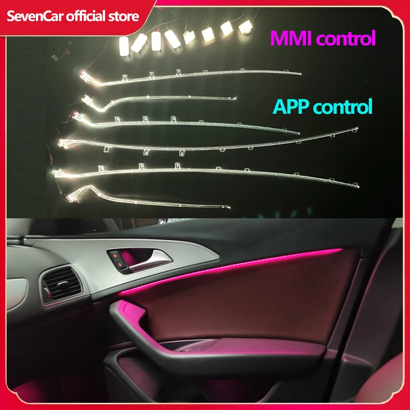 LED21ColorsForAudiA6C7AmbientLightUltimateVersionDoorLights