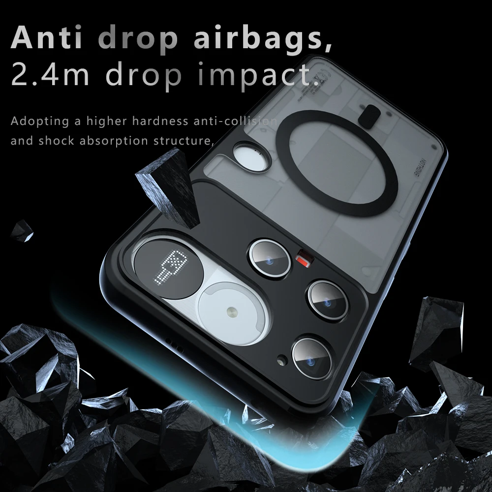 حافظة شحن لاسلكية مغناطيسية لهاتف لا شيء 3 Magsafe...