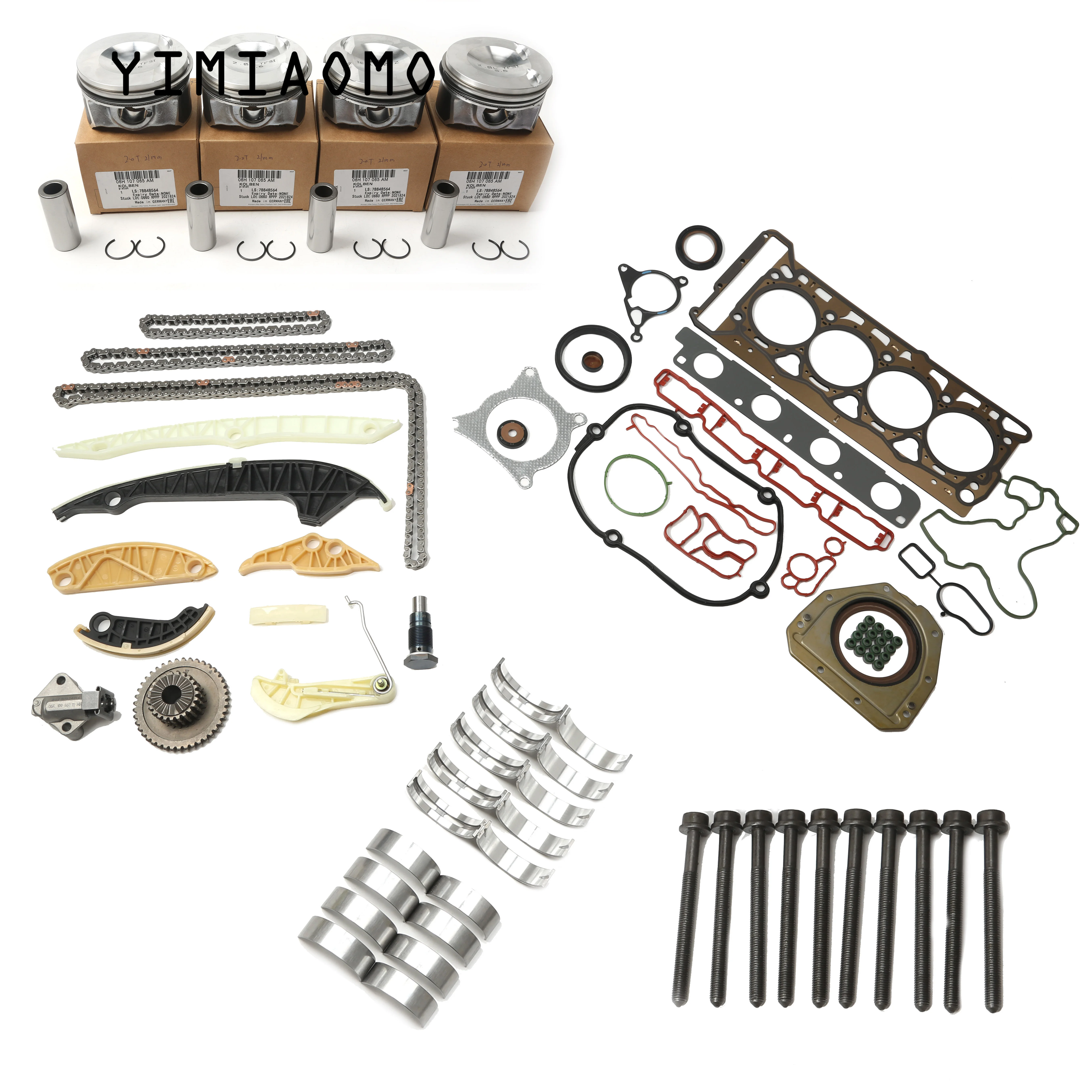 Engine Overhaul Rebuilding Kit 06H 107 065 DM Gaskets Seals Timing Chain  Tensioner For VW Tiguan Golf Audi A4 A5 Q5 Skoda 2.0TSI AliExpress