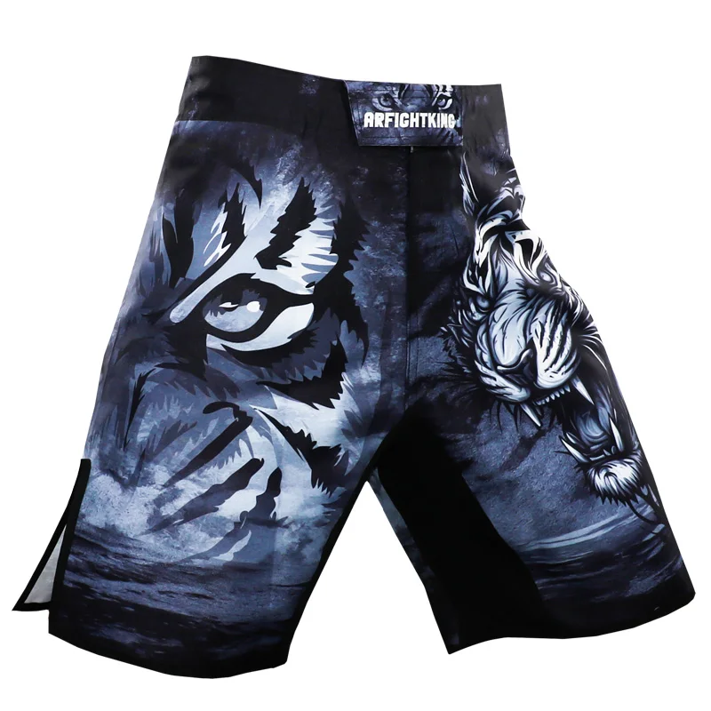 Tiger MMA Shorts Adults Men Women Geometric Boxing Shorts Muay Thai Mma Clothing Fight Sanda Kickboxing Sportwear