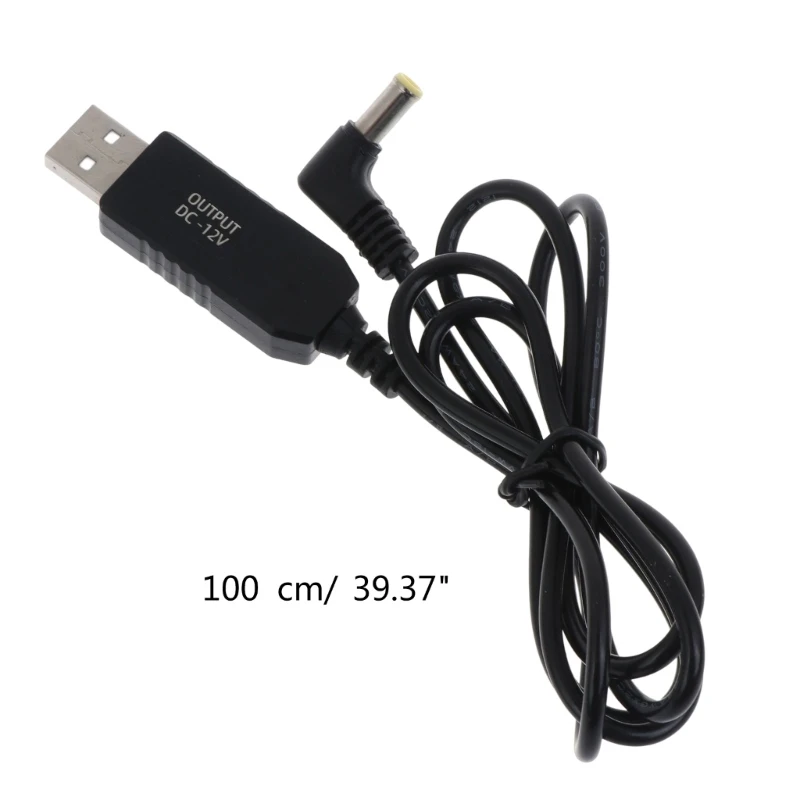 USB Step-Up Voltage Converter Cable, 5V to 12V Power Adapter with 4mm x 1.7mm DC Connector