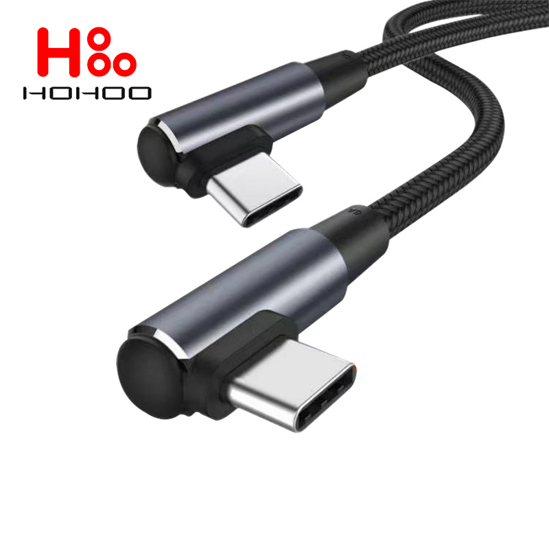 100W USB C to Type C Cable 90 Degree Angle for iPhone 15 Pro max Xiaomi Huawei Macbook iPad Fast Charge Type C Cable Data Wire
