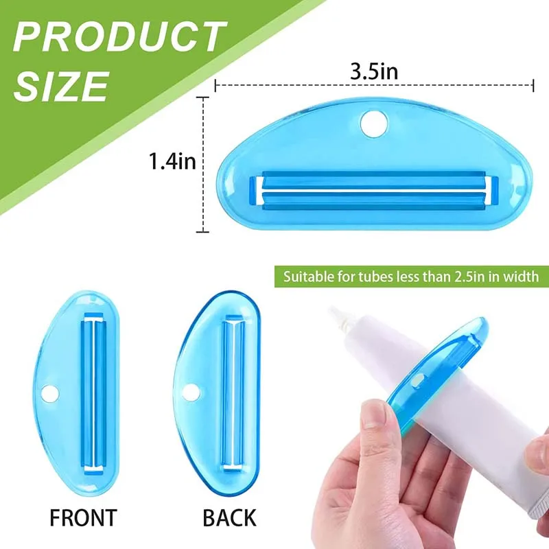 4Pcs Multifunctional Toothpaste Squeezer Manual Squeezers Toothpaste Tube Clips Facial Cleanser Dispenser Bathroom Accessories 4