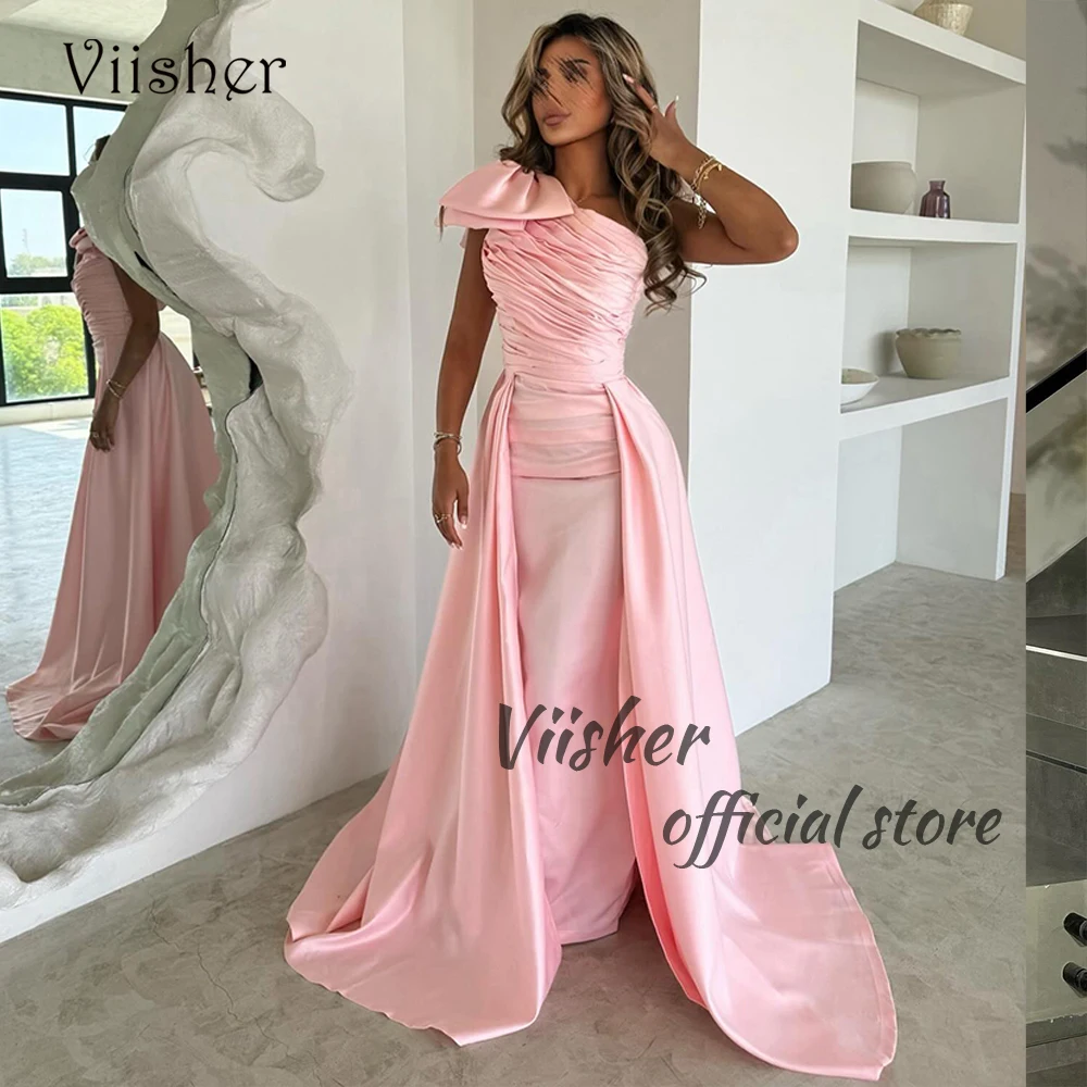 Vestidos sirena de satén con tirantes spaghetti Verde Lima